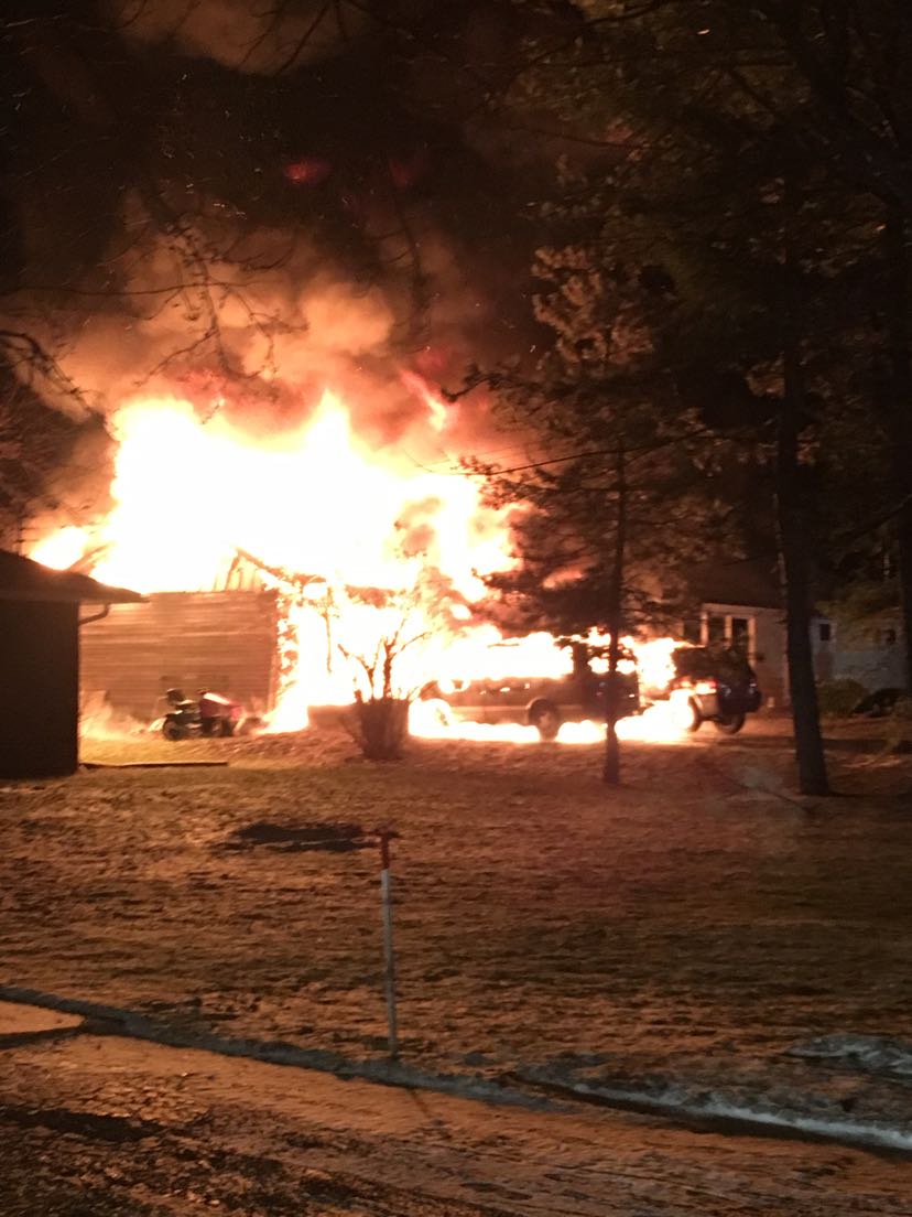 Orchard Park responds to garage fire with exposure issues on S Abbott Rd